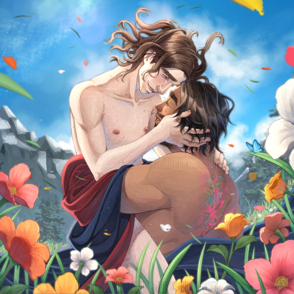 Halfbody with complex background