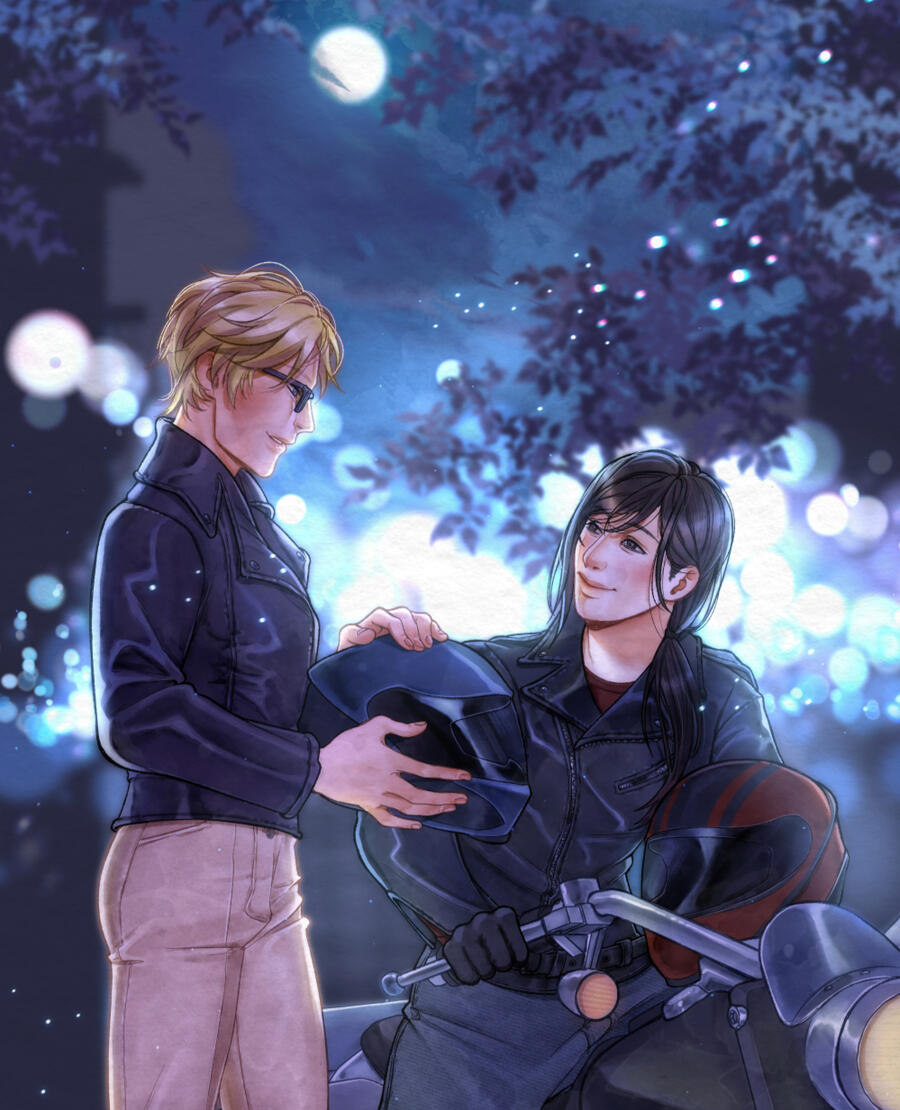 Halfbody with complex background
