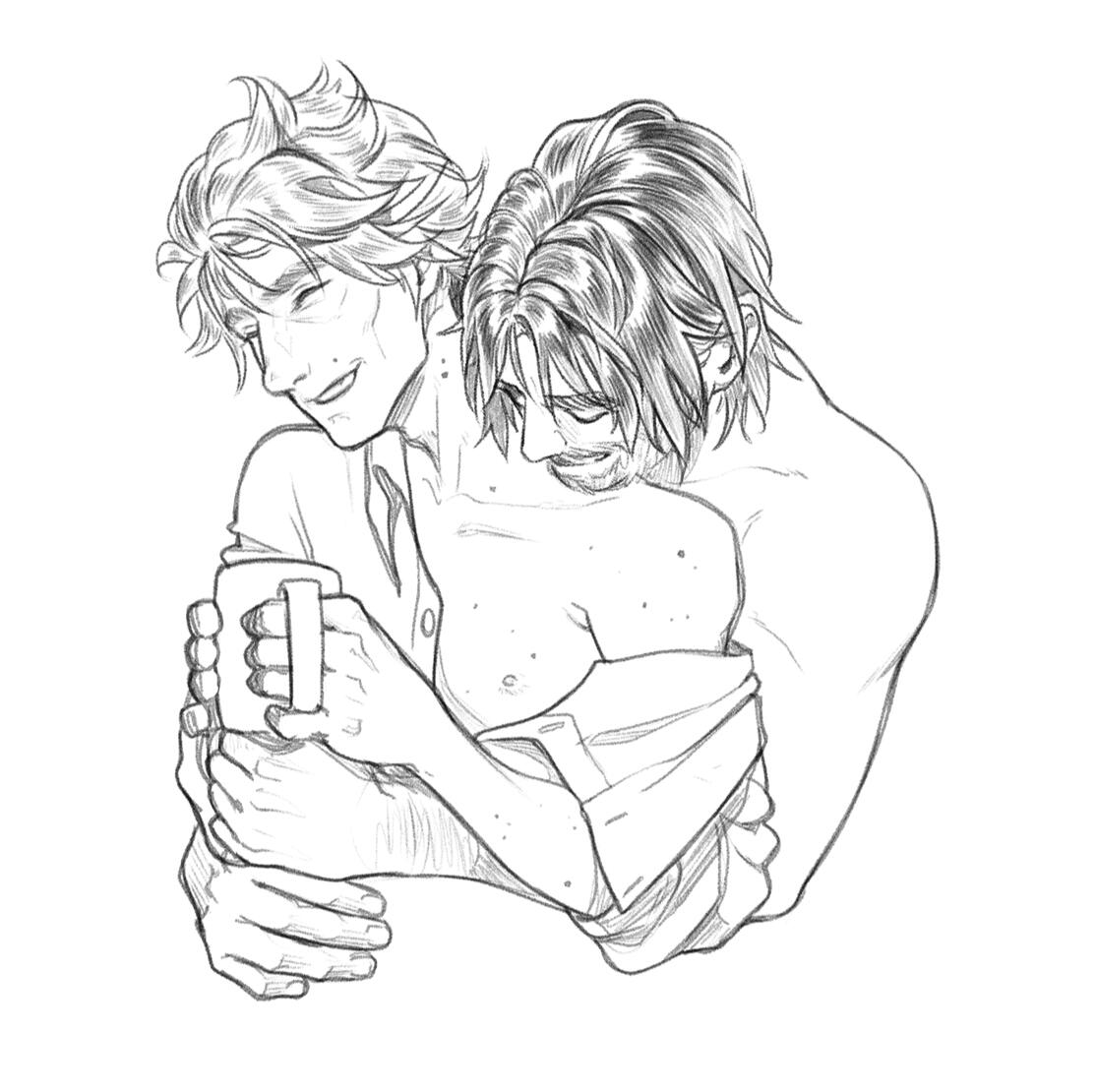 Black&amp;White halfbody sample